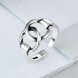 Nhẫn hở khắc hình lỗ ba chiều