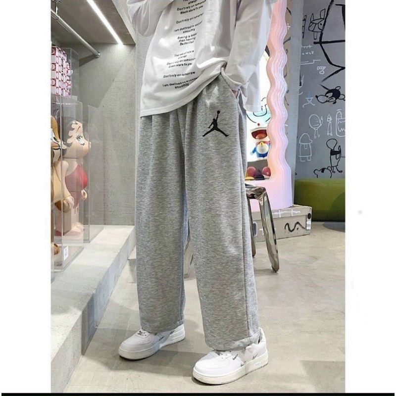 Quần thể thao nam chất nỉ  form rộng, bo chân dây rút, mẫu quần nỉ thu đông mới