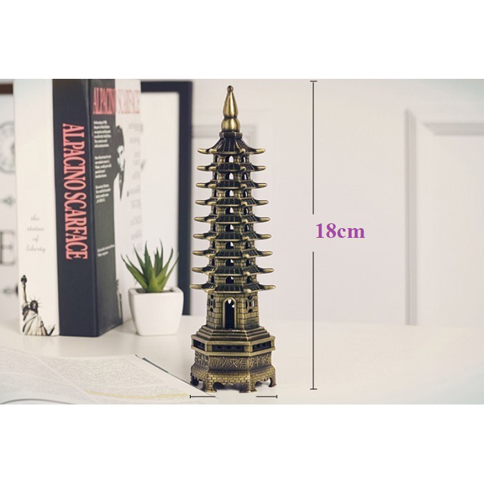 Tháp Văn Xương Phật Giáo 09 tầng, chất liệu hợp kim