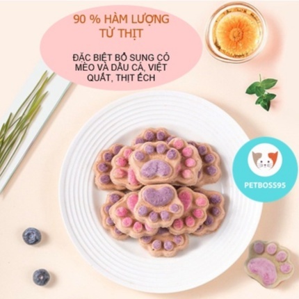 BÁNH THỊT XAY SẤY KHÔ CHÂN MÈO DINH DƯỠNG CHO CHÓ MÈO HAMSTER 10gr