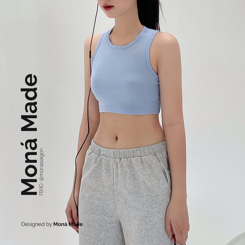 [Mã FAMARAL2 giảm 10K đơn 50K] MONÁ - Áo ba lỗ croptop thể thao nữ ôm body freesize - SKYE CROPTOP