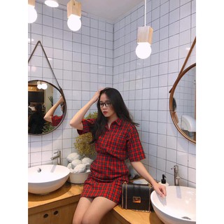 Set sơ mi sọc kẻ caro thanh lịch