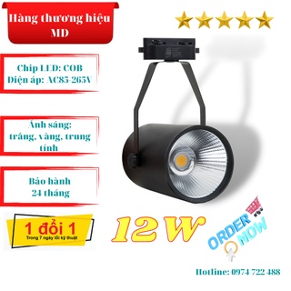 Đèn Led Rọi Ray COB vỏ đen 12W MD68 rọi shop quần áo, showroom trưng bày, ảnh viện, bền,rẻ, bảo hành 24 tháng