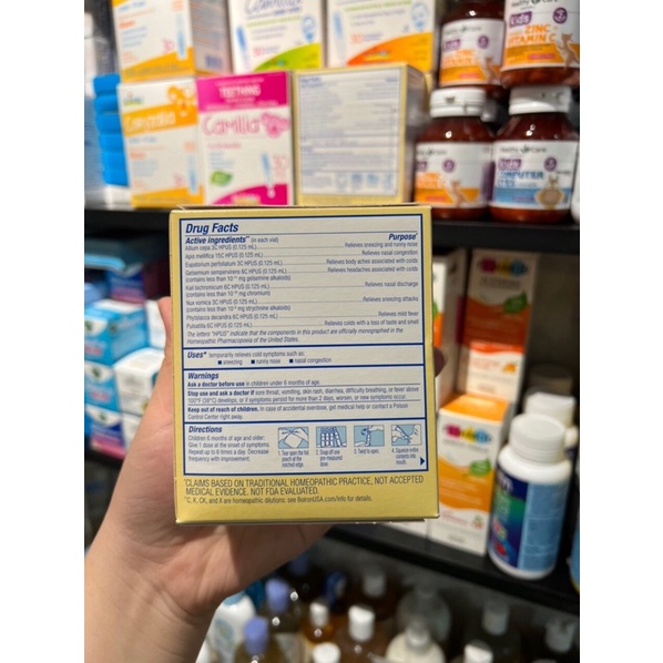 Muối uống đồng căn vi lượng Boiron Coldcalm Mỹ