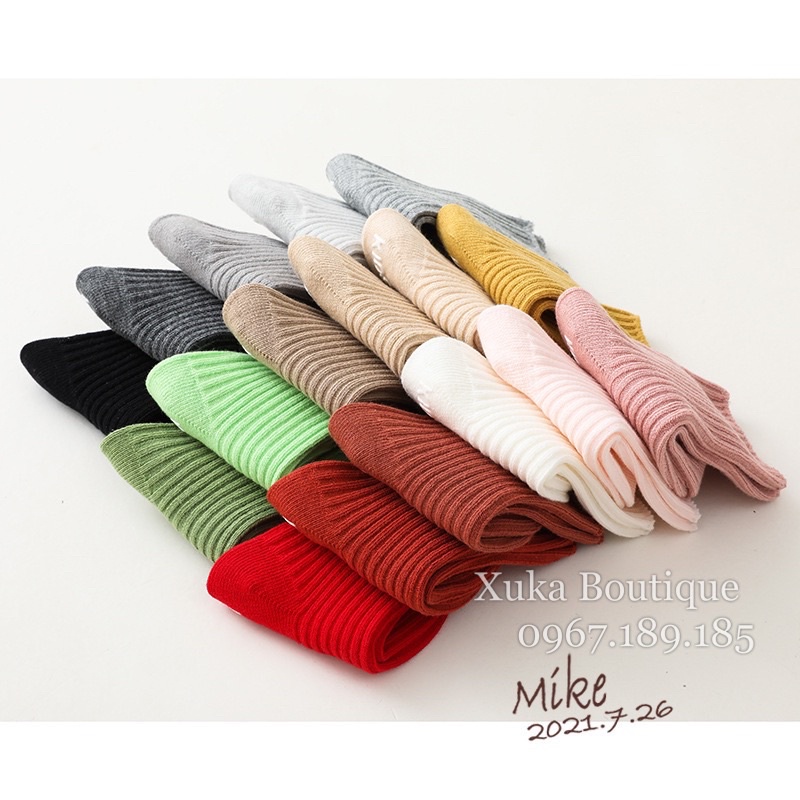 Tất Vớ KIDS SHOCKS cotton co giãn tốt, Tất trơn gân chống trượt nhiều màu Hàng Đẹp (Mỗi đôi được đóng trong 1 túi)