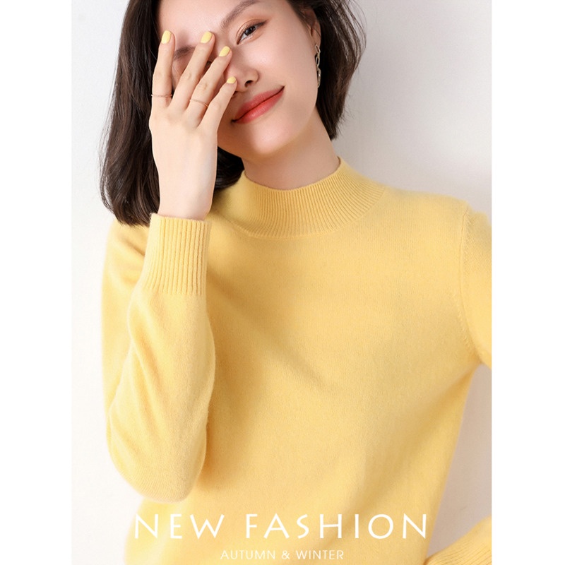 Áo kiểu tay dài cổ lọ thời trang thu đông mới dành cho nữ