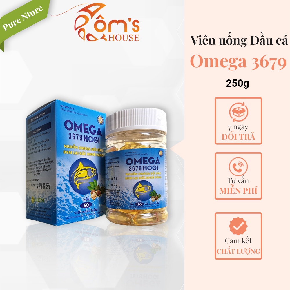 Viên uống Dầu cá Omega 3679 Hogi tốt cho da, tim mạch, trí não, giảm quá trình lão hóa, tăng cường thị lực