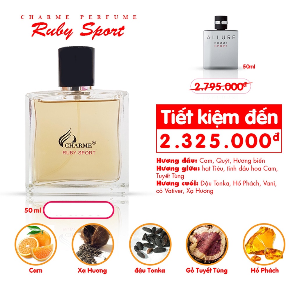 Nước hoa Charme Ruby Sport 50ml