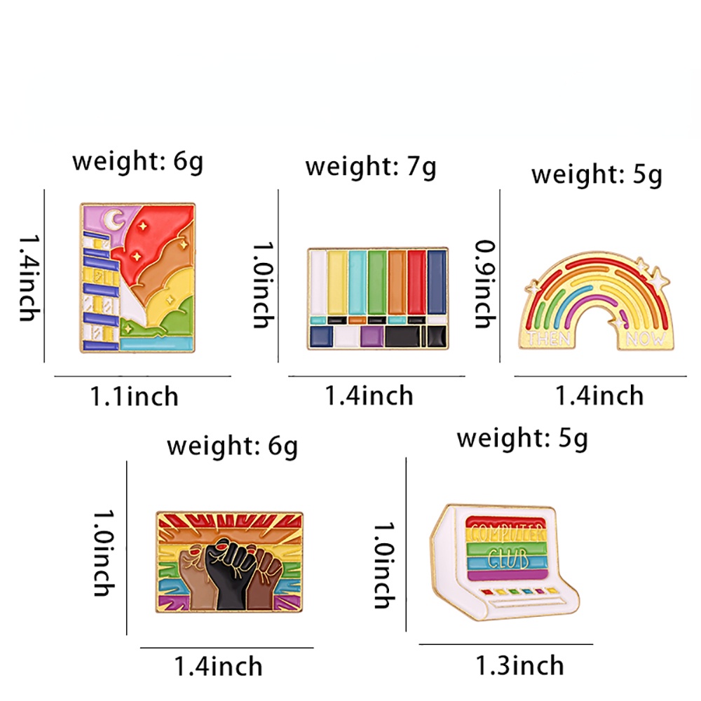 Ghim Cài Áo Hình Cầu Vồng LGBT Độc Đáo
