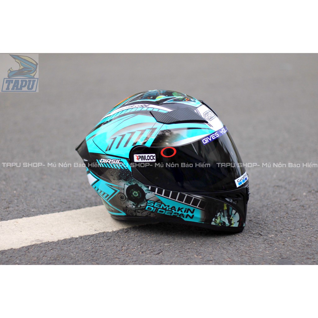 [FREESHIP] MŨ BẢO HIỂM FULLFACE ROC 1 KÍNH - ROYAL M138B LÊN TEM SHOEI