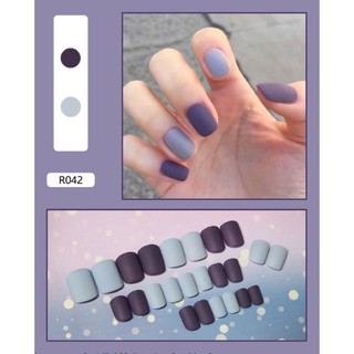 Sét 24 Móng Tay Giả Bóng/Lì (kèm keo)