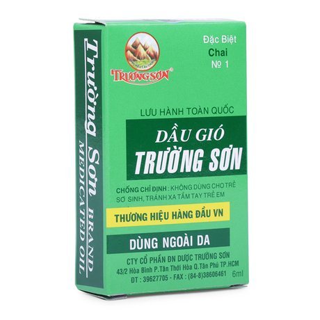 [TRÙM SỈ]Dầu Gió Trường Sơn_Dầu Gió Xanh Truờng Sơn 6ml Hộp 12 Chai Xua Đuỗi Côn Trùng Hiệu Quả