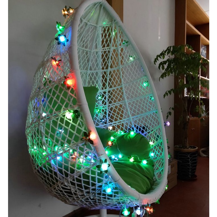 Dây Đèn Led Trang Trí Hoa Hồng 10 Mét 80 Bông, Led Nháy Chống Nước HL Lighitng