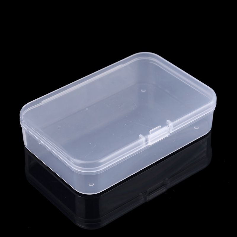 Set 2 hộp nhựa trong suốt đựng phụ kiện trang trí móng tay
