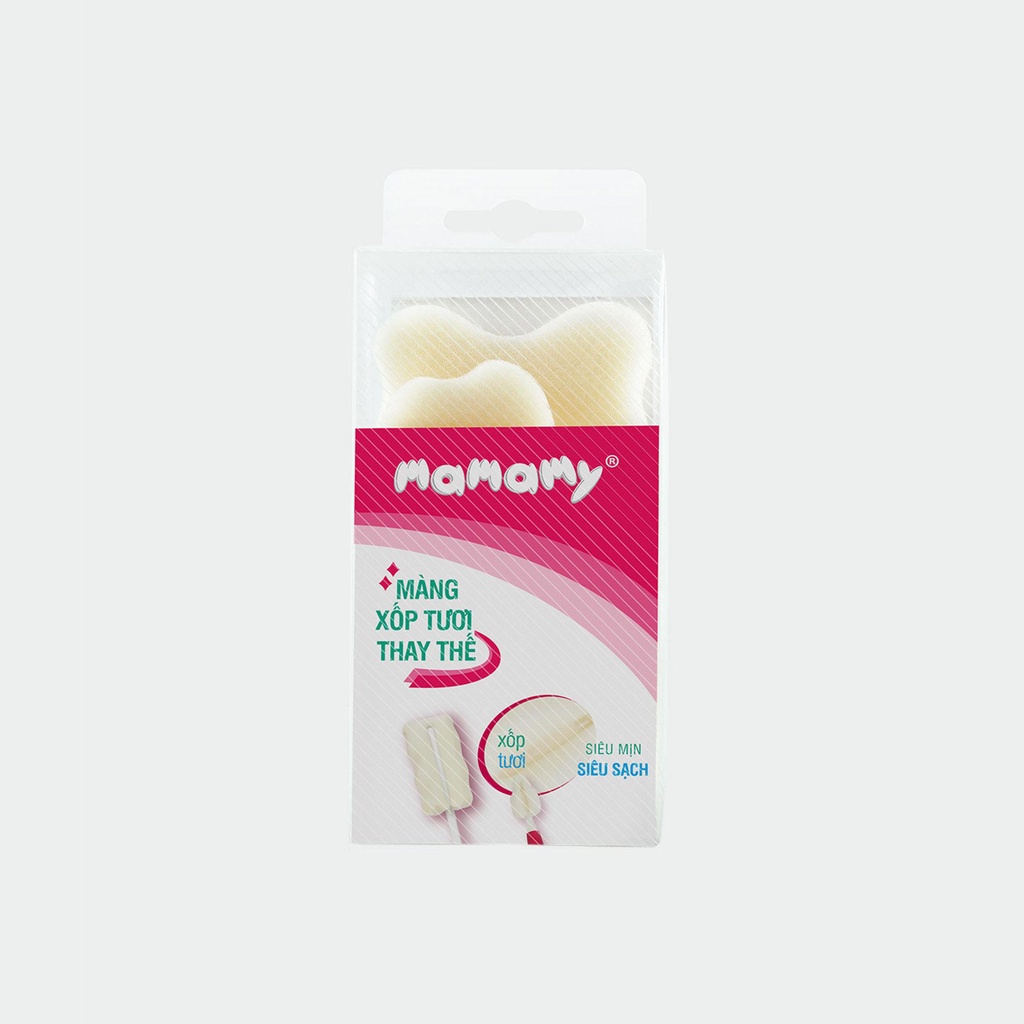 Màng xốp tươi cao cấp tự nhiên thay thế bộ cọ rửa bình sữa Mamamy không gây xước bình, bảo vệ hệ tiêu hóa bé