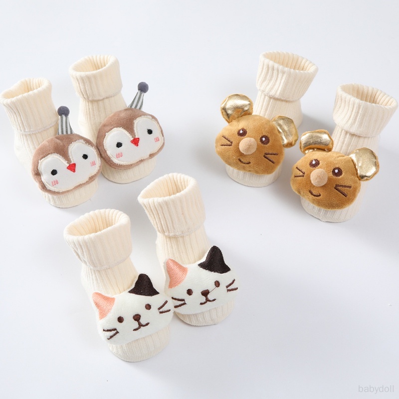 Vớ Cotton Chống Trượt In Họa Tiết Hoạt Hình Dễ Thương Thời Trang Thu Đông Cho Bé Trai Và Gái
