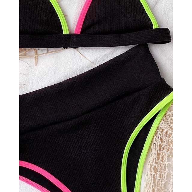Bikini Quảng Châu cạp cao viền nhiều màu