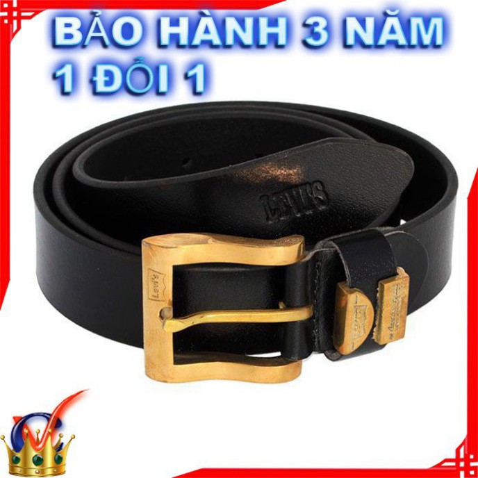 HOT-HOT-HOT [bán sỉ] Bảo hành 3 năm -Thắt lưng da bò đầu khóa đồng nguyên khối Ruby Luxxury tặng kèm 10 lưỡi dao cạo râu