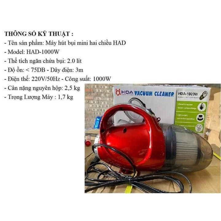 Máy hút bụi đa năng 2 chiều Hút và thổi - Vacuum Cleaner HDA. TTBX