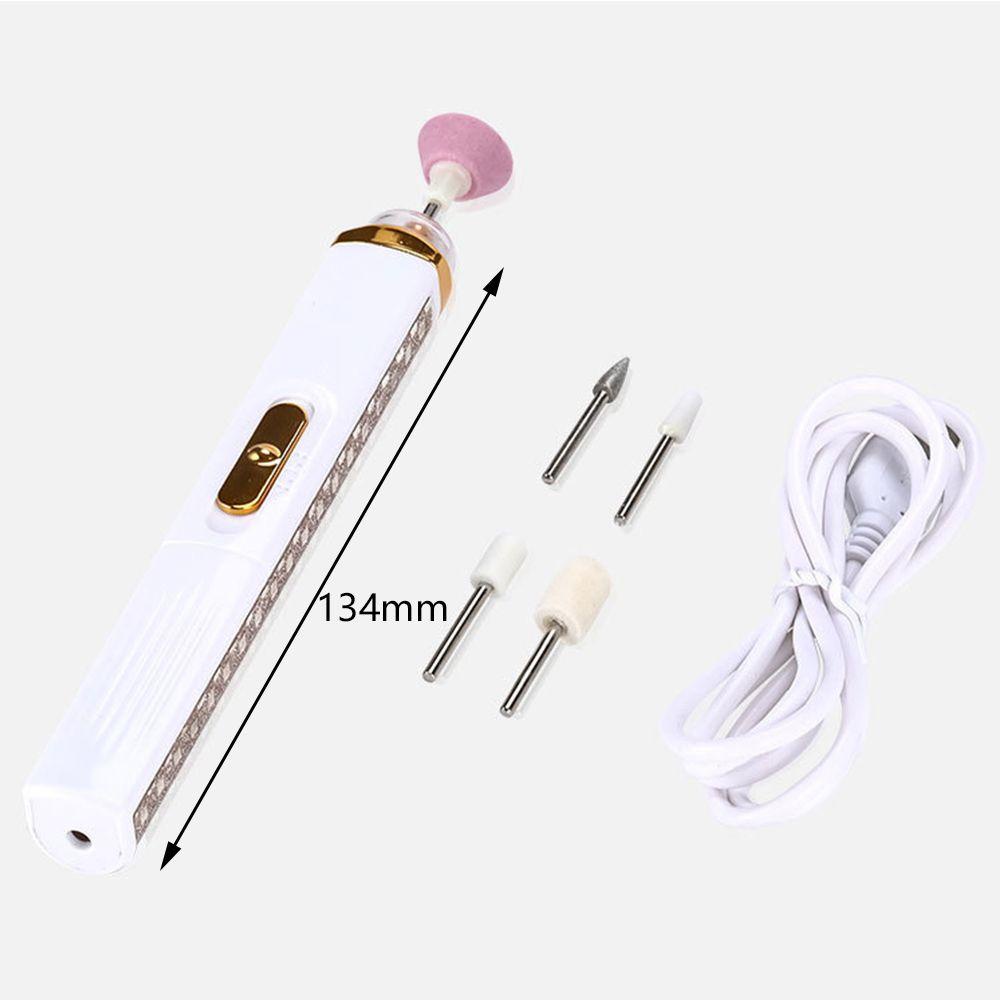 LET Máy Khoan Móng Tay Bằng Thép Không Gỉ|Bộ Dụng Cụ Đầu Mài Đánh Bóng Móng Tay 5 Trong 1