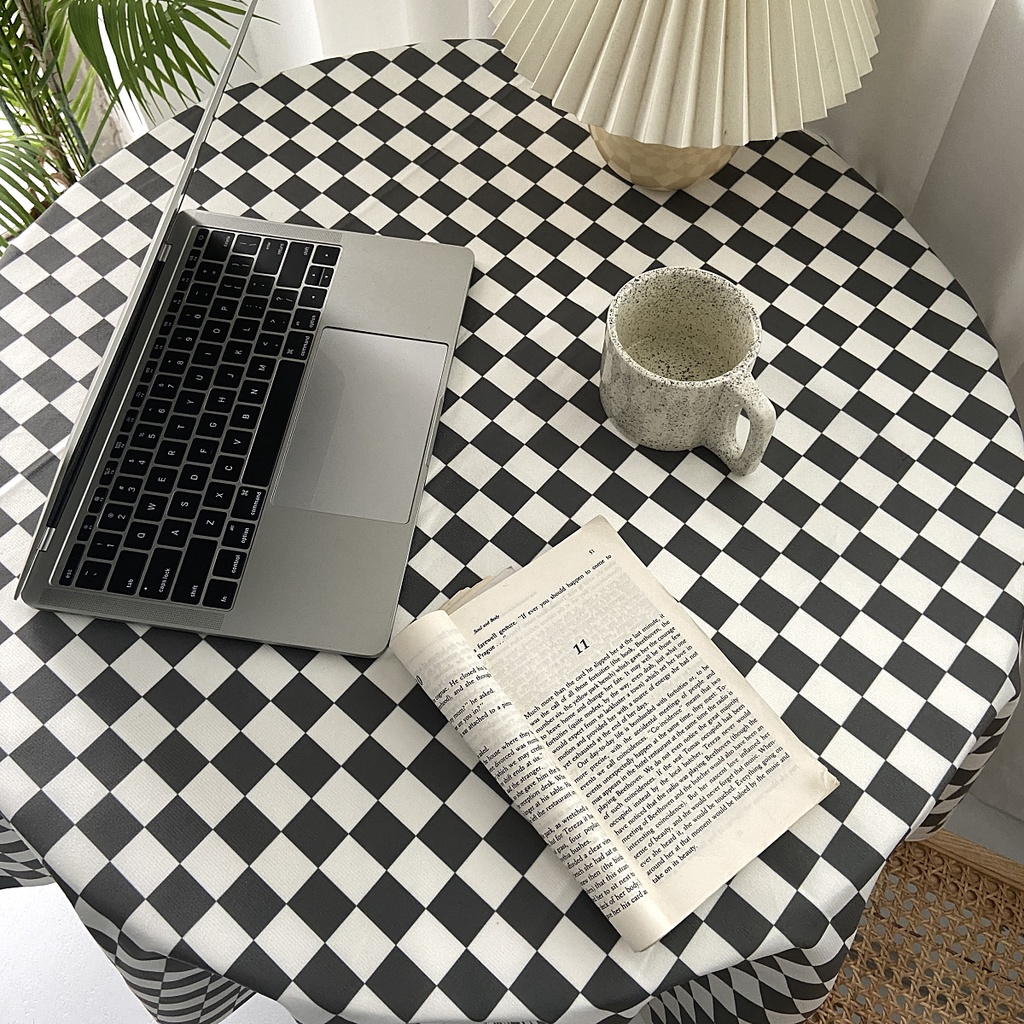 Khăn trải bàn Checkerboard Khăn trải bàn Vị trí Vải nền Hình chữ nhật Bàn cà phê Thảm trải bàn Vải