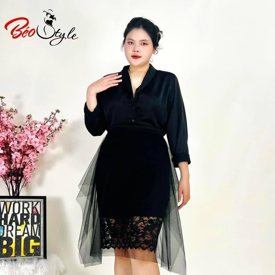 Set đồ công sở áo kèm chân váy ren sang trọng SEBS018 BIGSIZE- Dành cho nàng từ 55-95kg- Mặc đi chơi , đi tiệc , công sở