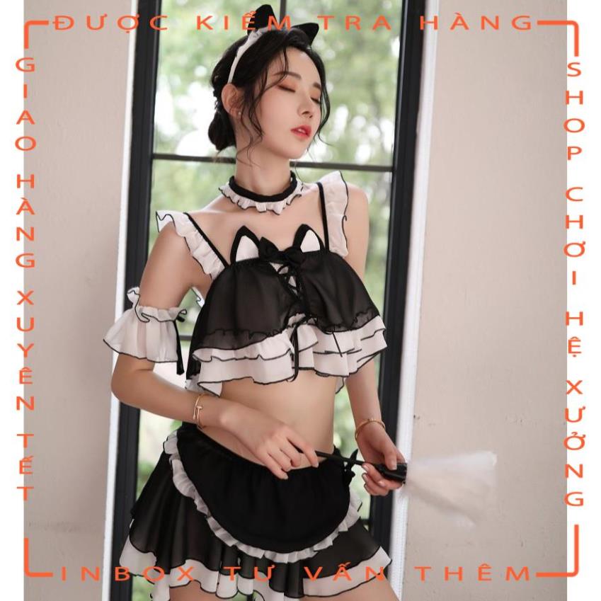 Full set đồ ngủ Cosplay Bé mèo siêu dễ thương L203  - hot tiktok | BigBuy360 - bigbuy360.vn