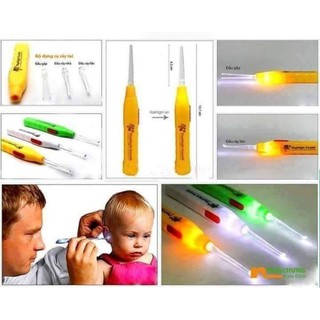 (CÓ HỘP)BỘ DỤNG CỤ LẤY RÁY TAI CÓ ĐÈN CHO BÉ