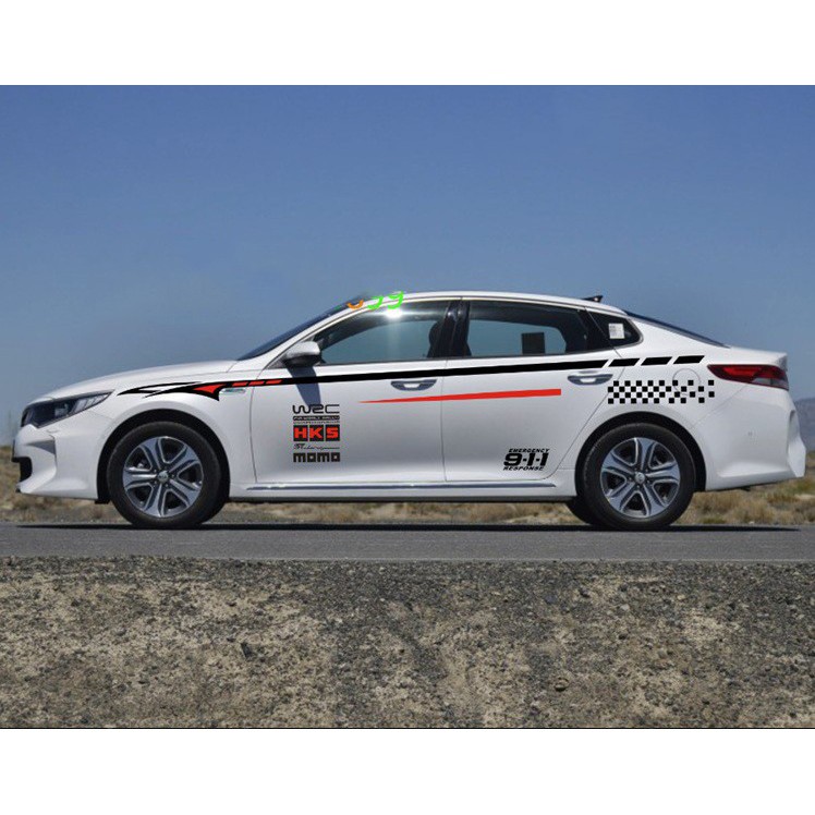 Tem Dán Xe Ô Tô Trắng Sport 911 Thể Thao - Dán các loại xe - Tem dày dặn, không bay màu