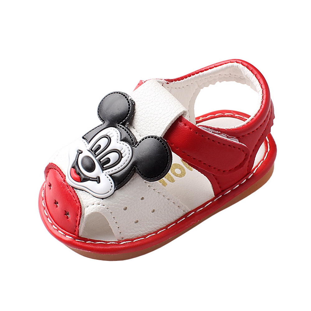 1-2 Years Newborn Shoes Cartoon Mickey Baby Sandals Infant Toddler Sandals Shoes Size 15-19