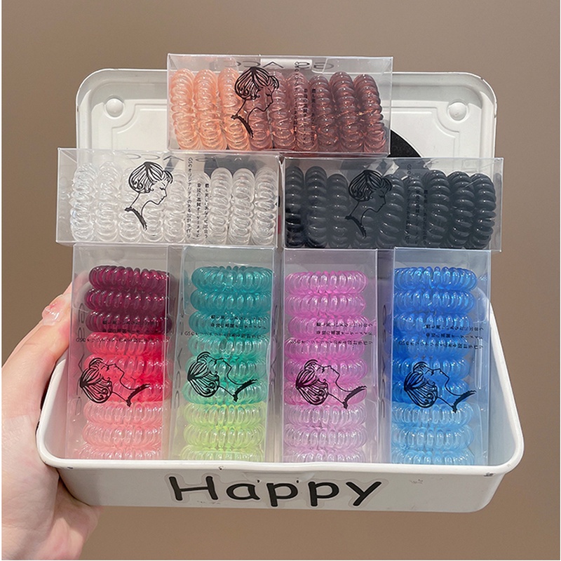 Dây Cột Tóc Lò Xo Co Giãn Màu Kẹo Thời Trang