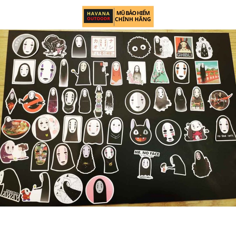 SET 10 Miếng Dán Sticker Vô Diện Siêu Cute Gắn Mũ Bảo Hiểmm , Vali , Laptop , Ván Trượt ..  Havana Store Store