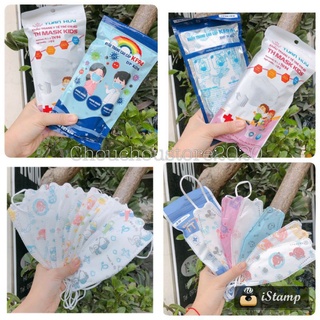 Khẩu trang 4d cho bé nhiều họa tiết từ 1 đến 12 tuổi