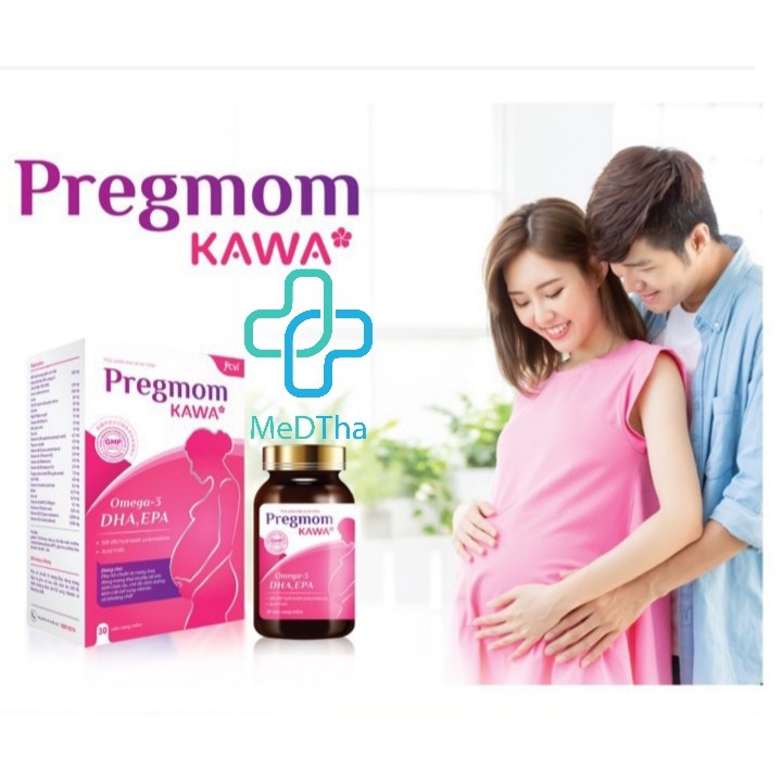 Pregmom KAWA* - Hỗ trợ bổ sung DHA, EPA, vitamin cho bà bầu giúp bồi bổ sức khỏe (Hộp 30 viên) [Chính hãng]