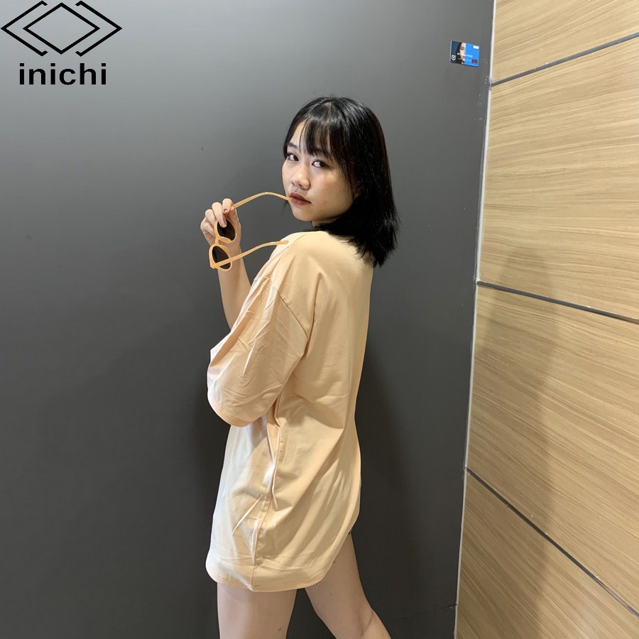 Áo thun tay lỡ INICHI A633 form rộng oversize nam nữ áo phông unisex