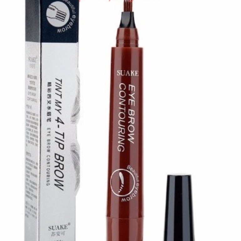 Bút chì xé kẻ mày SK6 Bút kẻ lông mày gẩy sợi SUAKE 4 ngòi nét mảnh lâu trôi Eye Brow Contouring 5g Cao Cấp