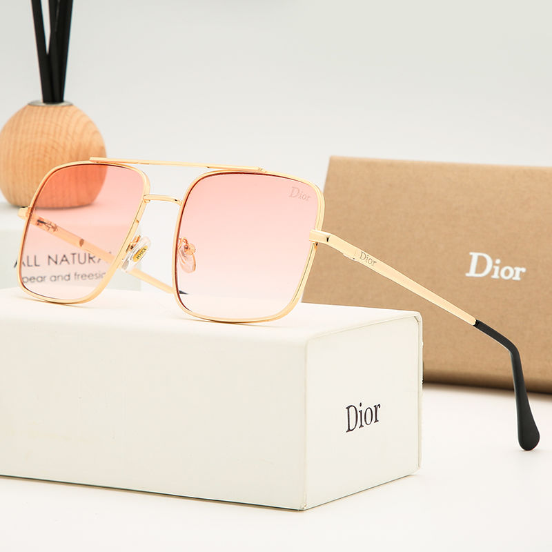 Kính Mát Dior Gọng Kim Loại Phong Cách Retro Thời Trang Cho Nam Nữ