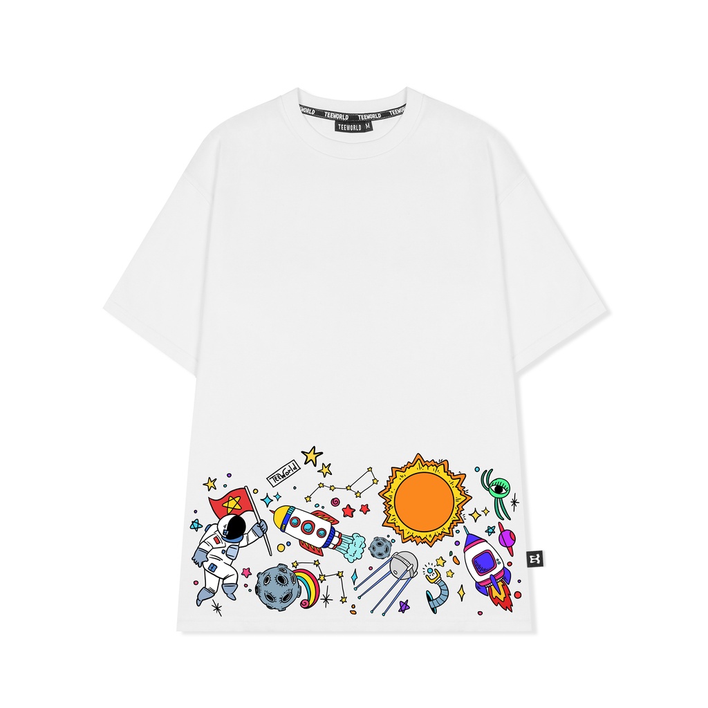 Áo thun Local Brand Teeworld Outer Space T-shirt Nam Nữ Trắng Đen Form Rộng Unisex