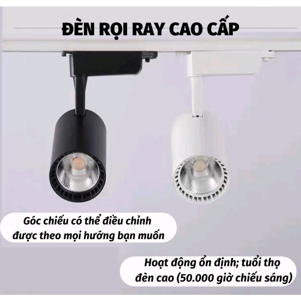 Đèn rọi ray ống bơ 20W 30W SIÊU SÁNG -rọi shop quần áo ,soi tranh, rọi tường