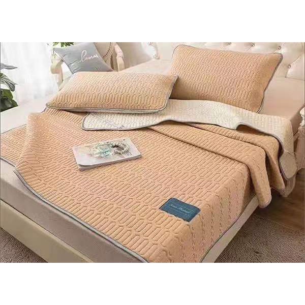 Chiếu điều hòa tencel latex NUA Fashion Bedding ga điều hòa cao su non kèm 2 vỏ gối hoạ tiết màu trơn m6/m8