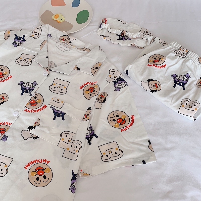 Set đồ ngủ Pyjama hoạt hình Anpanman Hàn Quốc