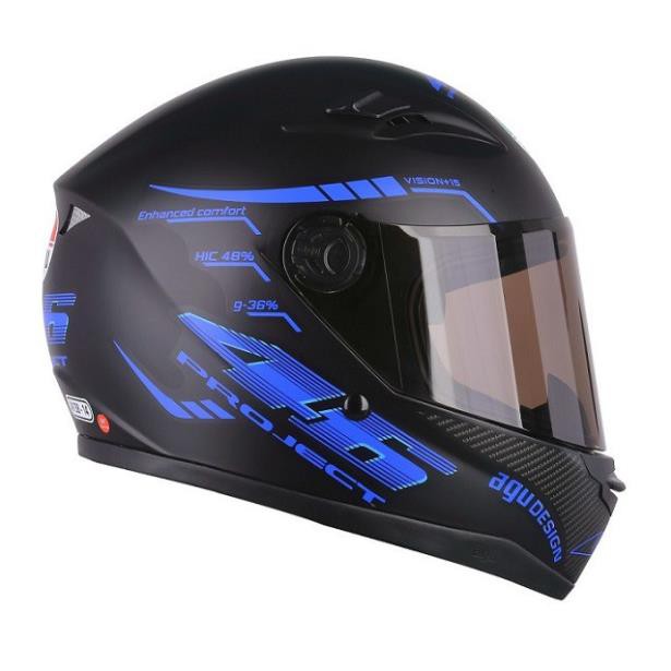 Mũ bảo hiểm fullface AGU tem 46 Pro,nón bảo hiểm thể thao, bảo hành 12 tháng - ASA HELMETS