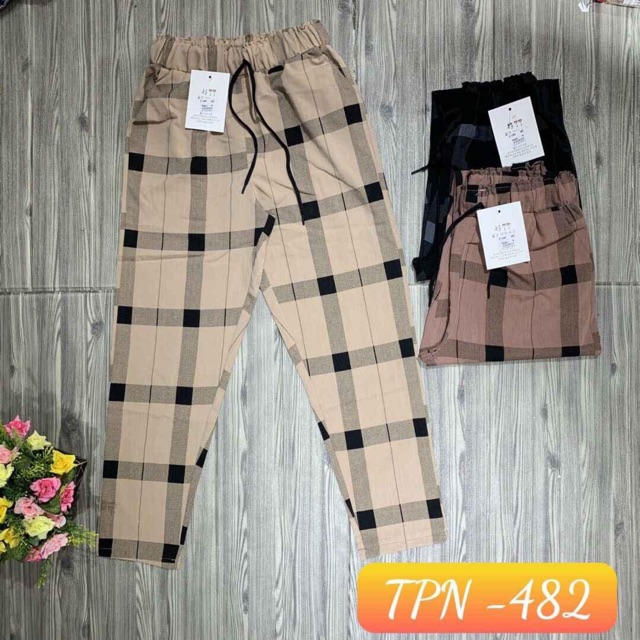 [Mã FAMAYWA giảm 10K đơn 50K] Quần Baggy đũi xước kẻ cao cấp_Mã 045 | BigBuy360 - bigbuy360.vn