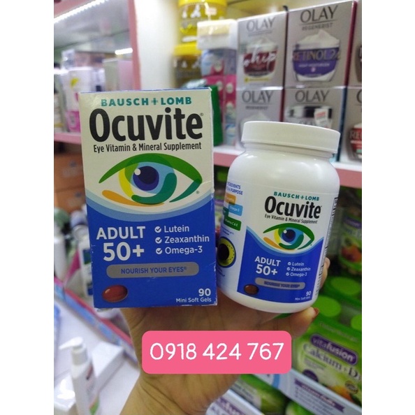 Ocuvite viên uống bổ mắt dành cho người lớn tuổi trên 50 tuổi 90 viên ocuvite 50+
