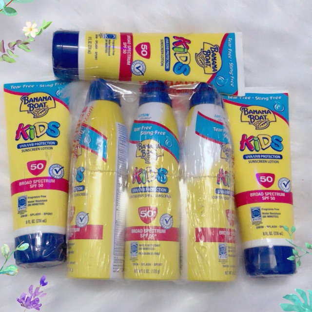 KEM CHỐNG NẮNG BANANA BOAT CHO TRẺ EM-BANANA BOAT KIDS TEAR-FREE LOTION SUNSCREEN BROAD SPECTRUM SPF 50 236ML