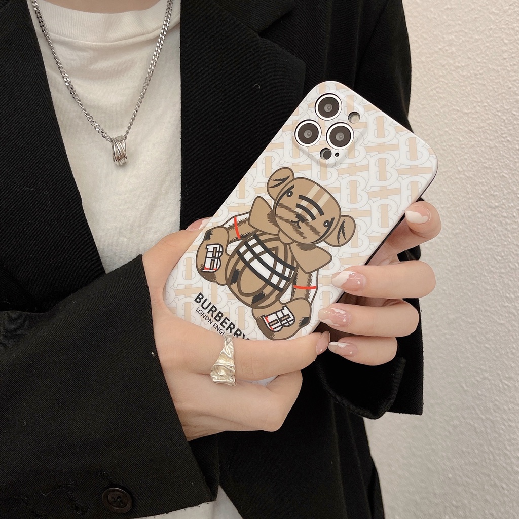 Ốp Điện Thoại In Logo Burberry Sang Trọng Cho iphone 13 Pro Max i13 13pro 11 Pro Max i11 iX Xs XR 7 plus 8 plus Xs Max 12Pro 12 Pro Max