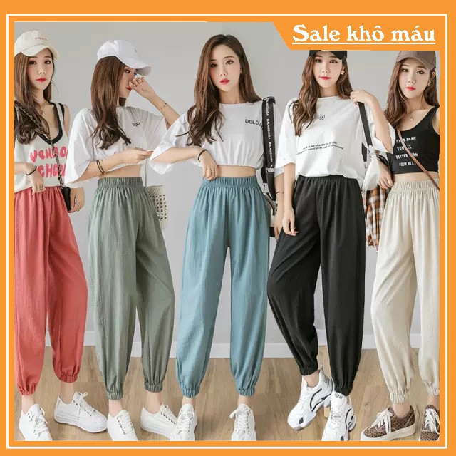 👖 ẢNH SHOP CHỤP 👖 Quần Jogger bó ống nữ chất đũi siêu thoáng mát cho mùa hè -  quần nữ | WebRaoVat - webraovat.net.vn