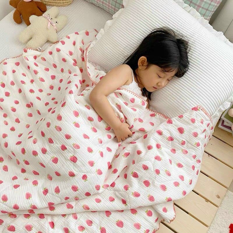 Chăn Xô Cho Bé 🍄𝑭𝒓𝒆𝒆𝒔𝒉𝒊𝒑🍄Chăn Xô bông Sợi Tre 4 Lớp Cao Cấp - Mầm Chồi Lá .