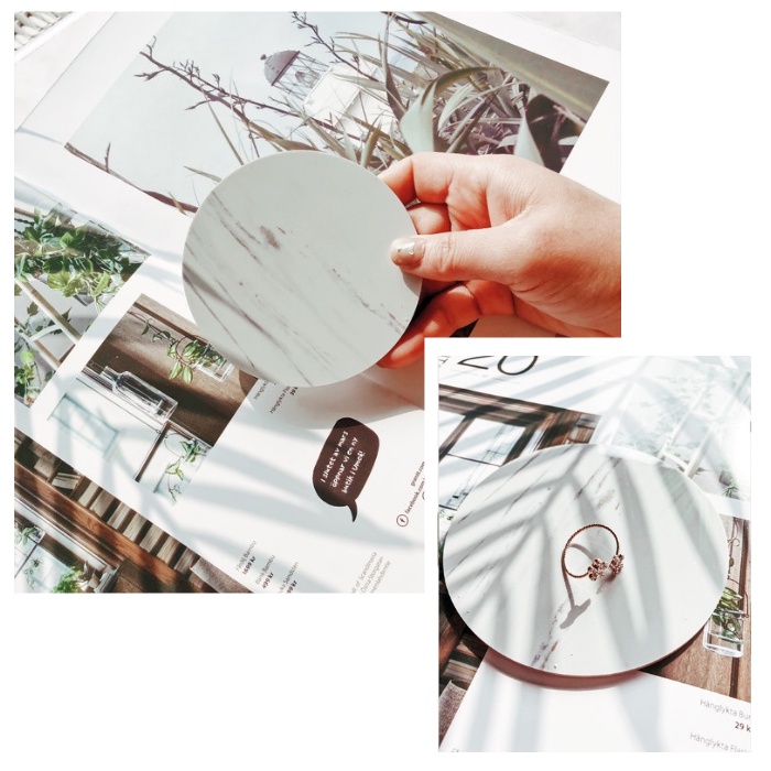 Khối Nhựa PVC Vân Đá Cẩm Thạch Chụp Ảnh Trang Sức, Mỹ Phẩm, Nail, Phụ Kiện - Shop Hohi Decor