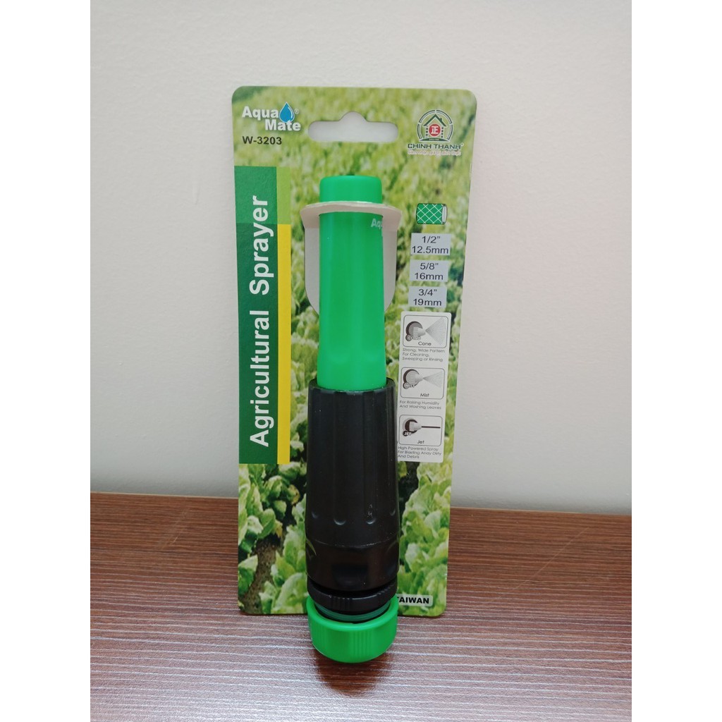 Vòi xịt tưới cây tự động tăng áp AQUA MATE W-3203 xuất xứ Đài Loan KIM KHÍ ĐỨC NGUYÊN